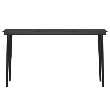 Set masă pentru grădină, 5 piese, cu perne, negru - Img 5