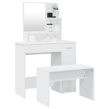 Set măsuță de toaletă, alb, 86,5x35x136 cm - Img 3