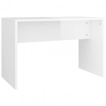 Set măsuță de toaletă, alb extralucios, 86,5x35x136 cm - Img 6