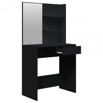 Set măsuță de toaletă, negru, 74,5x40x141 cm - Img 8