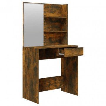 Set măsuță de toaletă, stejar afumat, 74,5x40x141 cm - Img 8