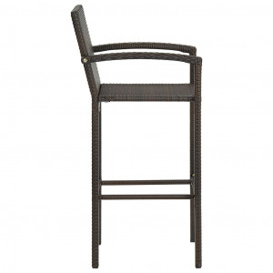 Set mobilier bar de grădină, 5 piese, maro, poliratan - Img 7