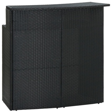 Set mobilier bar de grădină cu perne, 5 piese, negru - Img 5