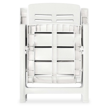 Set mobilier bistro, 3 piese, alb, plastic - Img 6