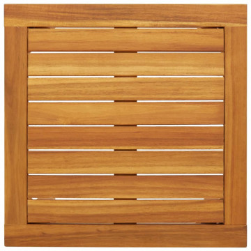 Set mobilier bistro, 3 piese, poliratan negru/lemn de acacia - Img 5