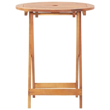 Set mobilier bistro, 3 piese, textil antracit/lemn masiv - Img 5