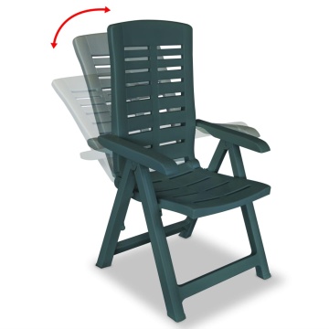 Set mobilier bistro, 3 piese, verde, plastic - Img 8