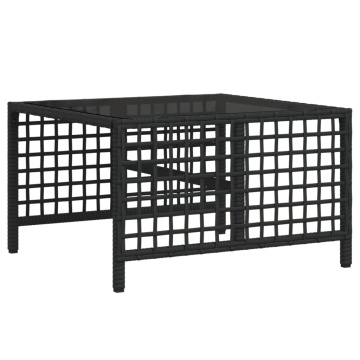 Set mobilier colțar de grădină cu perne 3 piese negru poliratan - Img 7