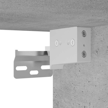 Set mobilier de baie, 2 piese, gri beton, lemn compozit - Img 7