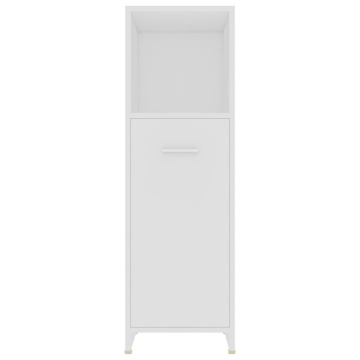 Set mobilier de baie, 4 piese, alb - Img 5