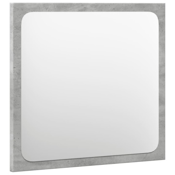 Set mobilier de baie, 4 piese, gri beton, lemn compozit - Img 4