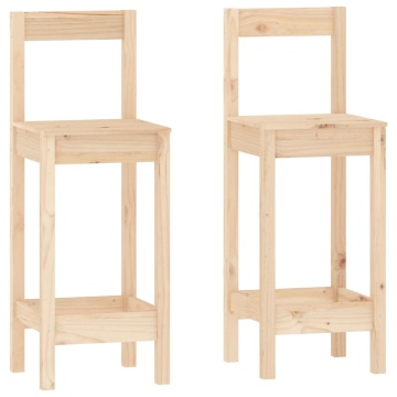 Set mobilier de bar, 3 piese, lemn masiv de pin - Img 8