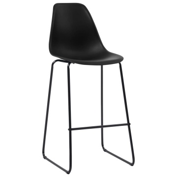 Set mobilier de bar, 3 piese, negru, plastic - Img 5