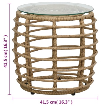 Set mobilier de bistro, 3 piese, stejar, poliratan - Img 10