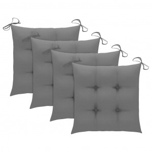 Set mobilier de exterior pliabil, cu perne, 5 piese, bambus - Img 7