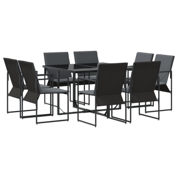 Set mobilier de grădină, 10 piese, cu perne, oțel și textilenă - Img 2