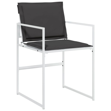 Set mobilier de grădină, 11 piese, cu perne, alb, textilenă - Img 4