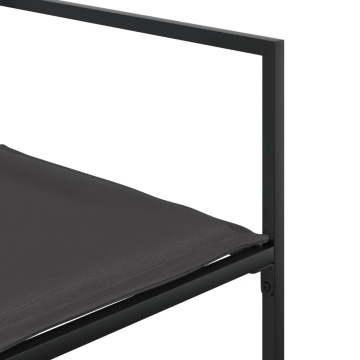 Set mobilier de grădină, 11 piese, cu perne, negru, textilenă - Img 5