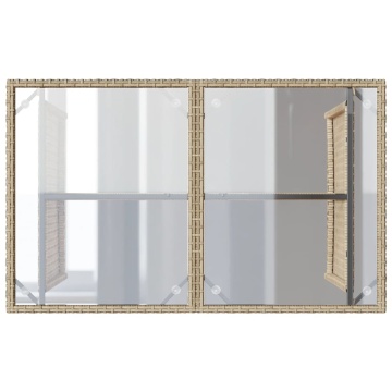 Set mobilier de grădină, 2 piese, cu perne, bej, poliratan - Img 7
