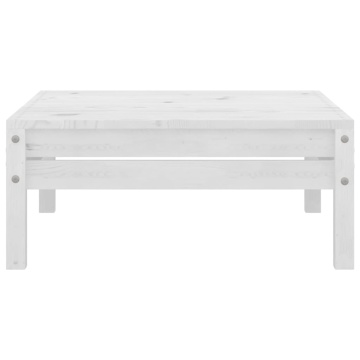 Set mobilier de grădină, 3 piese, alb, lemn masiv de pin - Img 6
