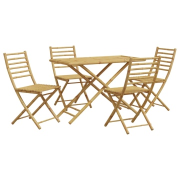 Set mobilier de grădină, 5 piese, bambus - Img 2