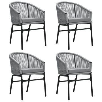 Set mobilier de grădină, 5 piese, gri - Img 3