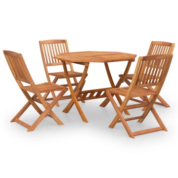Set mobilier de grădină, 5 piese, lemn masiv de acacia - Img 2