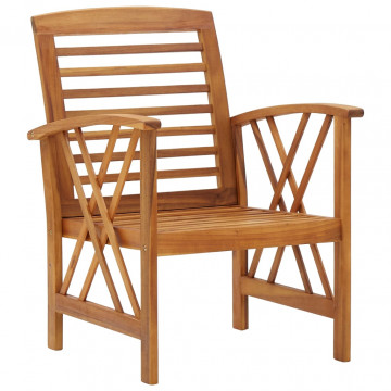 Set mobilier de grădină, 5 piese, lemn masiv de acacia - Img 8