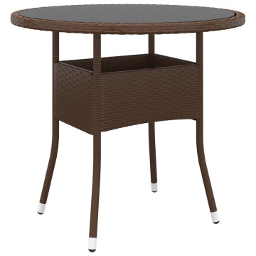 Set mobilier de grădină, 5 piese, maro, poliratan - Img 8