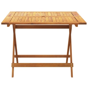 Set mobilier de grădină 5 piese textil alb crem/lemn masiv - Img 5