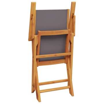 Set mobilier de grădină 5 piese textil antracit/lemn masiv - Img 6
