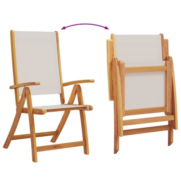 Set mobilier de grădină, 7 piese, lemn masiv acacia/textilenă - Img 8