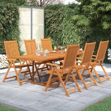Set mobilier de grădină, 7 piese, lemn masiv de acacia - Img 1