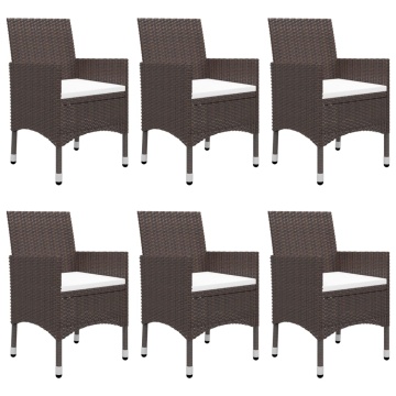 Set mobilier de grădină, 7 piese, maro - Img 8