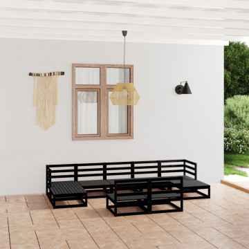 Set mobilier de grădină, 9 piese, lemn masiv de pin - Img 1