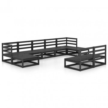 Set mobilier de grădină, 9 piese, lemn masiv de pin - Img 2