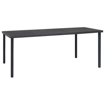 Set mobilier de grădină, 9 piese, negru, oțel și textilenă - Img 4