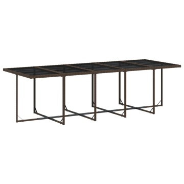 Set mobilier de grădină cu perne, 11 piese, maro, poliratan - Img 4