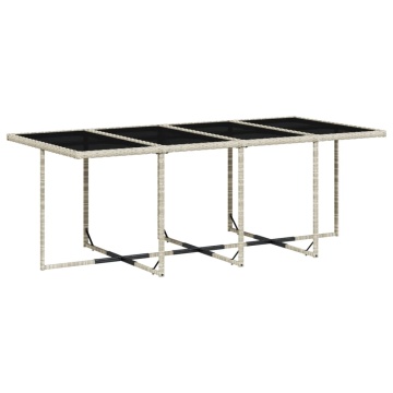 Set mobilier de grădină cu perne 13 piese gri deschis poliratan - Img 8
