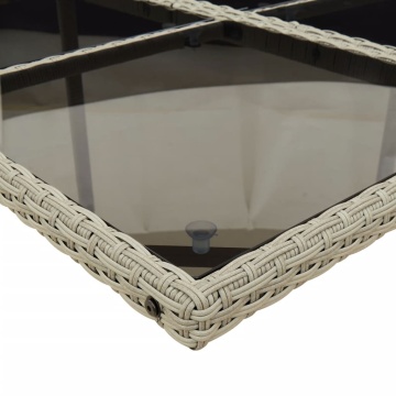 Set mobilier de grădină cu perne 15 piese gri deschis poliratan - Img 7