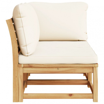Set mobilier de grădină cu perne, 2 piese, lemn masiv de acacia - Img 8