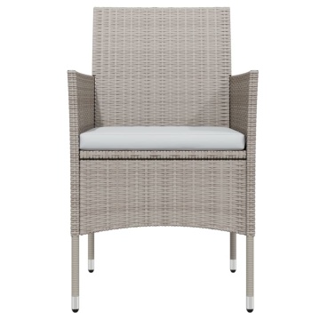 Set mobilier de grădină, cu perne, 3 piese, bej și negru - Img 4