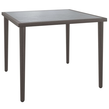 Set mobilier de grădină cu perne, 3 piese, gri, poliratan - Img 5