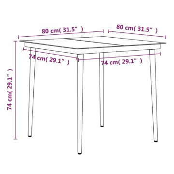 Set mobilier de grădină, cu perne, 3 piese, gri și negru - Img 7