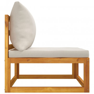 Set mobilier de grădină cu perne, 3 piese, lemn masiv acacia - Img 8