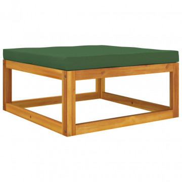 Set mobilier de grădină cu perne, 3 piese, lemn masiv acacia - Img 5