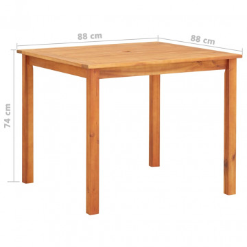 Set mobilier de grădină cu perne, 3 piese, lemn masiv salcâm - Img 6