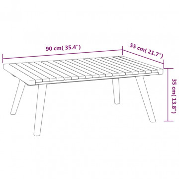 Set mobilier de grădină cu perne, 4 piese, lemn masiv acacia - Img 4