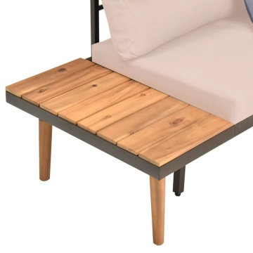 Set mobilier de grădină cu perne, 4 piese, lemn masiv de acacia - Img 7