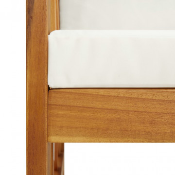 Set mobilier de grădină cu perne, 5 piese, lemn masiv de acacia - Img 6